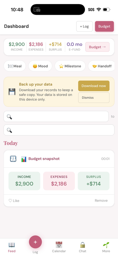 MomOS app screenshot