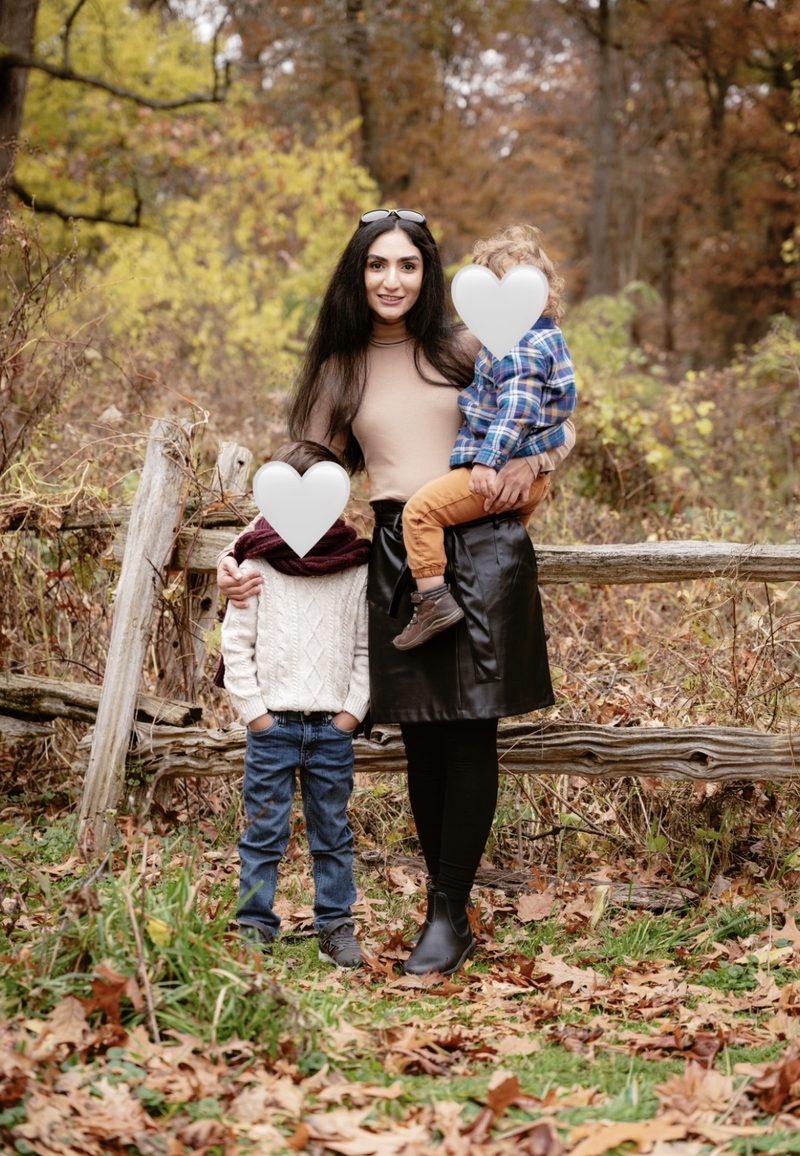 Ana with her two boys