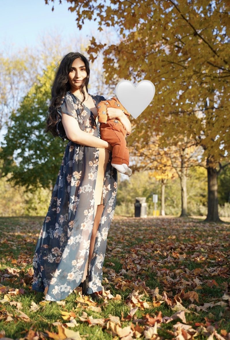 Ana with her son